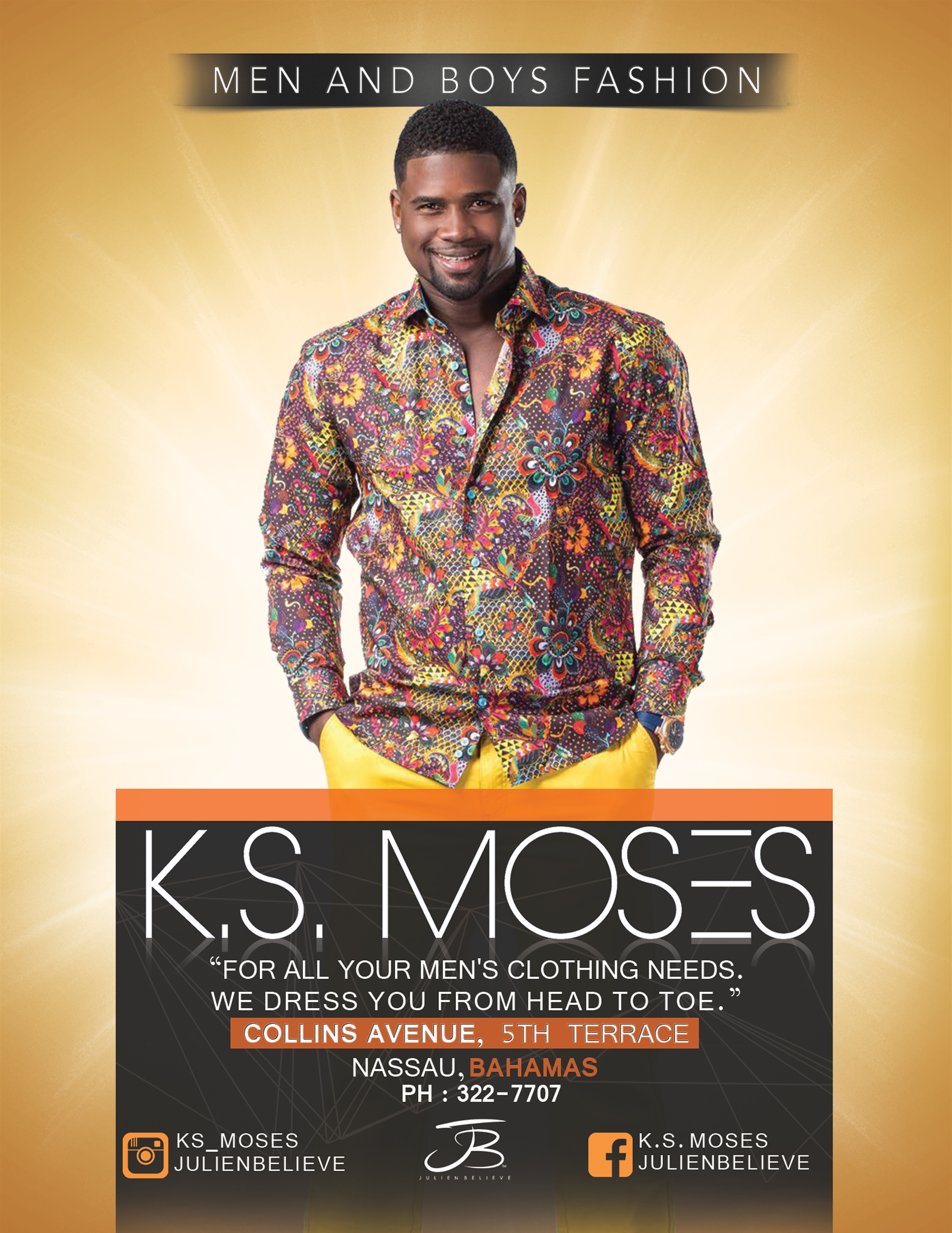 Julien Believe, the new face of K.S. Moses